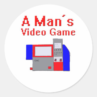 男のビデオゲーム ラウンドシール
