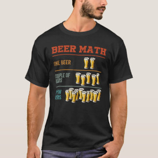 男のビール数学おもしろい男の子が皮肉なジョークを飲む Tシャツ