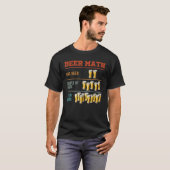 男のビール数学おもしろい男の子が皮肉なジョークを飲む Tシャツ (正面フル)