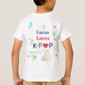 男のポップ・アートの子Kシャツ Tシャツ (裏面)