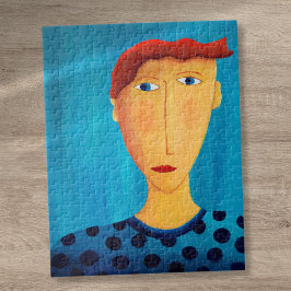 男のポートレートのコンテンポラリー技絵画術 ジグソーパズル