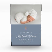 男のモダン子が形見を洗礼 フォトブロック (正面)