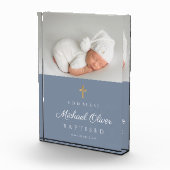 男のモダン子が形見を洗礼 フォトブロック (右)