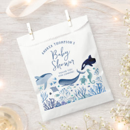 男のモダン子のための海の赤ちゃんシャワーの下 フェイバーバッグ