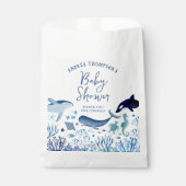 男のモダン子のための海の赤ちゃんシャワーの下 フェイバーバッグ (正面)