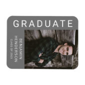 男のモダン子の卒業写真 マグネット (横)