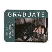 男のモダン子の卒業写真 マグネット (横)