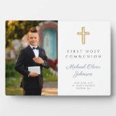 男のモダン子の聖餐式の写真 フォトプラーク (正面)