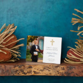 男のモダン子の聖餐式の写真 フォトプラーク (側面)