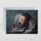 男のモダン子の赤ちゃんシャワーありがとう ポストカード (正面/裏面)