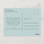 男のモダン子の赤ちゃんシャワーありがとう ポストカード (裏面)