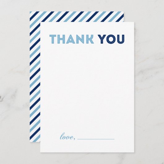 男のモダン子の赤ちゃんシャワー – ありがとうノートカード サンキューカード (正面/裏面)