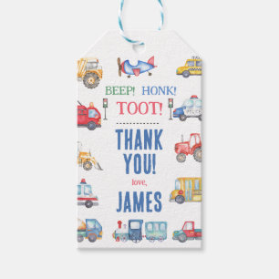 男のモダン子の輸送1st誕生日ありがとう ギフトタグ