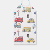 男のモダン子の輸送1st誕生日ありがとう ギフトタグ (裏面)