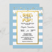 男のモダン子の金ゴールドに準ポップ・アートの備している 招待状 (正面/裏面)