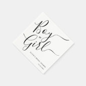 男のモダン子または女の子の性別を表示するパーティー スタンダードカクテルナプキン (角)