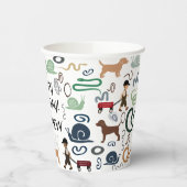 男のモダン子をテーマにした赤ちゃんシャワー紙カップ 紙コップ (左)