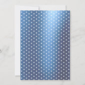 男のモダン子オ赤ちゃんシャワーベビー足 招待状 (裏面)