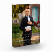 男のモダン子ファースト聖餐式写真 フォトブロック (左)