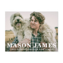 男のモダン子フォト文字オーバーレイ卒業