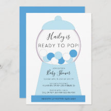 男のモダン子ブルーグムボールマシン赤ちゃんシャワー