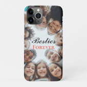 男のモダン子&ガールフォトベスティーズ永久引用文 iPhoneケース (裏面)