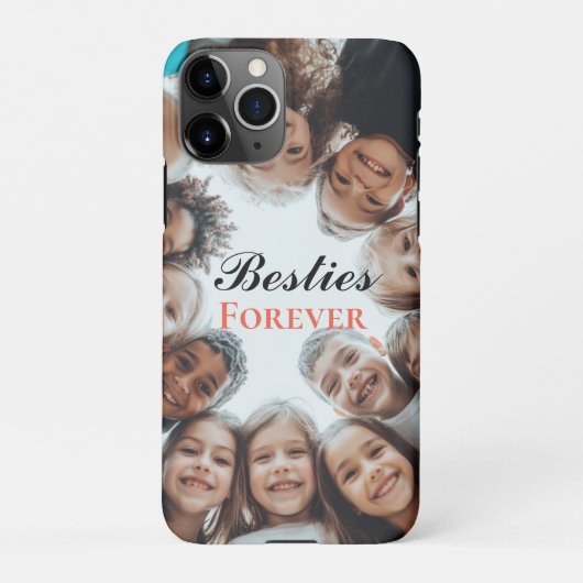 男のモダン子&ガールフォトベスティーズ永久引用文 iPhoneケース (裏面)