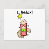 男のリラックス子Iシャツとプレゼント ポストカード (正面)