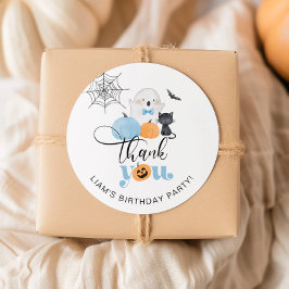 男の不気味子ハロウィンの誕生日パ感謝していーティー ラウンドシール