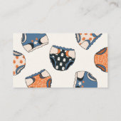 男の不気味子ハロウィーンベイビーシャワーおむつラッフル エンクロージャーカード (裏面)