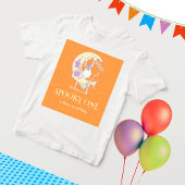 男の不気味子1歳幽霊ムーンハロウィーン1回目の誕生日 ベビーTシャツ