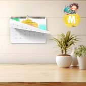 男の予測できな子と恐竜の漫画カレンダー カレンダー