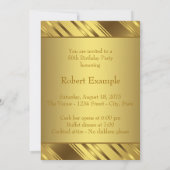 男の人の50歳の誕生日パーティー 招待状 (裏面)