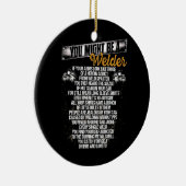 男の人は優しい金属臭かもしれないおもしろい セラミックオーナメント (右)