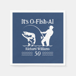 男の人へ オーフィシャル フィッシャーマン 50歳の誕生日パーティー スタンダードカクテルナプキン