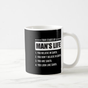 男の人生のステージーおもしろいサンタGIF コーヒーマグカップ