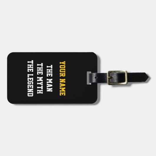 男の伝説 |荷物おもしろいタグ男性へ ラゲッジタグ (正面横)
