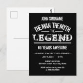 男の伝説 誕生日最高！ ポストカード (正面/裏面)