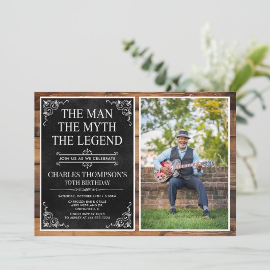 男の伝説 誕生日70周年 招待状 (スタンド正面)