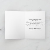 男の光のクリスマスカスタム シーズンカード (内部)