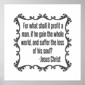 男の利益イエス引用文 ポスター (正面)