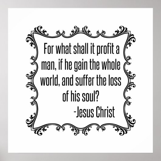 男の利益イエス引用文 ポスター (正面)