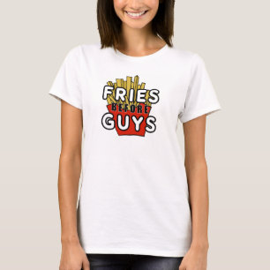 男の前でフライドポテト Tシャツ