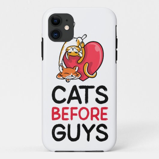 男の前で猫を放つ Case-Mate iPhoneケース (裏面)