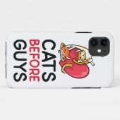 男の前で猫を放つ Case-Mate iPhoneケース (裏面(横))