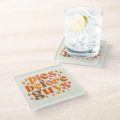 男の前のパイ ガラスコースター (アングル)