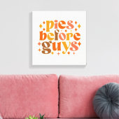 男の前のパイ キャンバスプリント (インサイチュ (リビング))