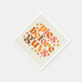 男の前のパイ スタンダードカクテルナプキン (角)