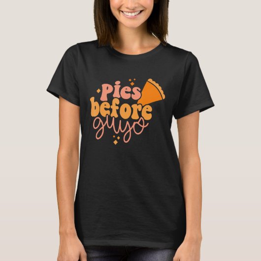 男の前の感謝祭のパイ Tシャツ (正面)