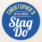 男の前撮り ラウンドペーパーコースター (正面)